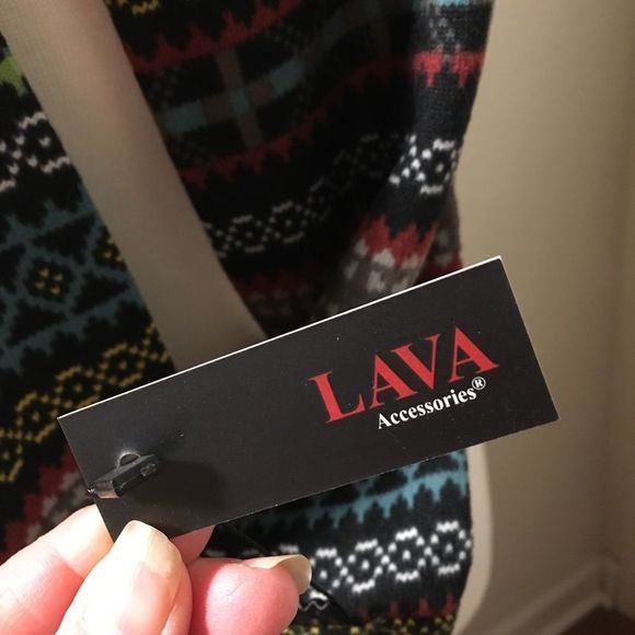 Nordic Stripe Polyester Jersey Infinity Scarf, NWT - Picture 7 of 7